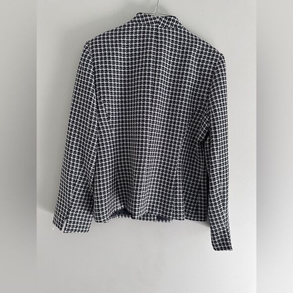 Vintage Jones Studio Tweed Blazer Lined Shoulder Pads Preppy Academia Size 14 - Picture 4 of 12